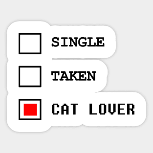 Cat lover white quote meme merch Sticker